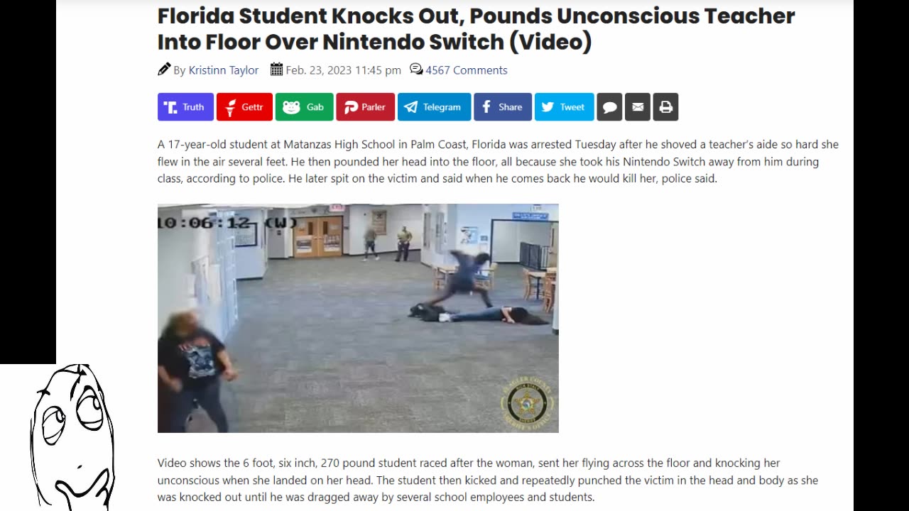 Florida Student, Pounds Unconscious Teacher🤡💩