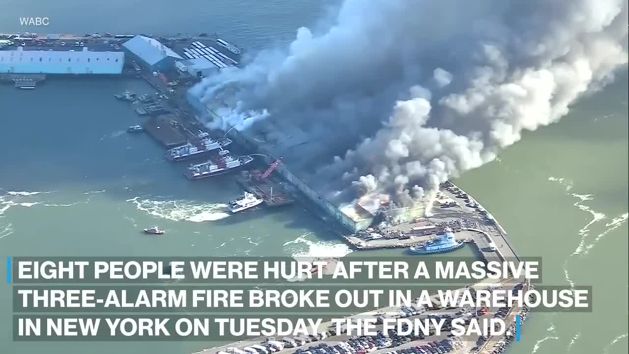 Massive fire breaks out at NYPD storage facility