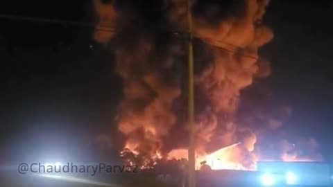 Massive fire at Recycling Plant in Newport, Tennessee.