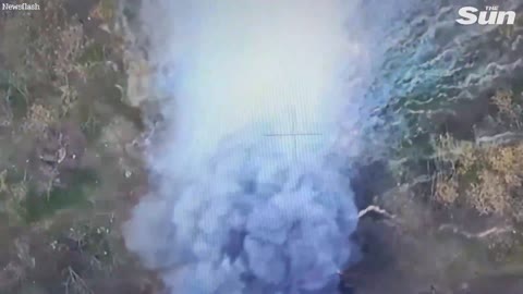 Ukrainian forces blow up Russian tank with one shot in HUGE explosion