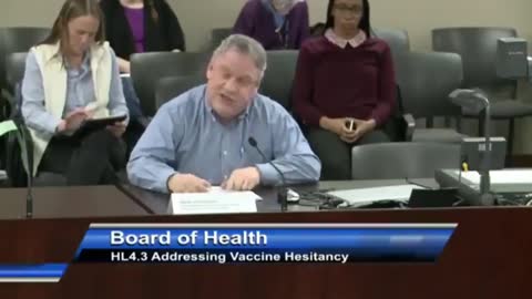 Man speaks facts about Vaccines to Board of Health in Canada