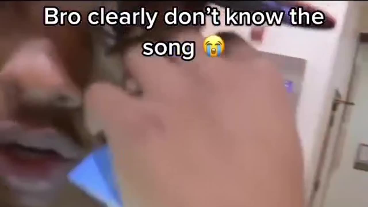 Bro doesn't know the song😂