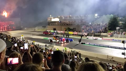 Jet Truck (Bob Motz) Catches Wall on Fire at Summit Motorsports Park