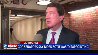 GOP senators say Biden's SOTU was 'disappointing'