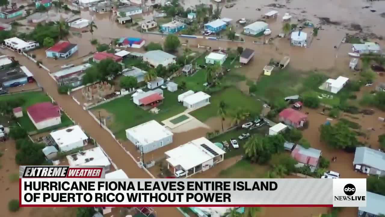 Puerto Rico experiences heavy flooding and power outages due to Hurricane Fiona ABCNL