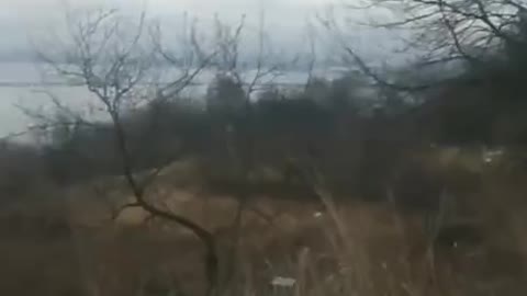 Russian Mi-8 Helicopters Deflecting missiles by flares 20km from Kiev, Vyshgorod