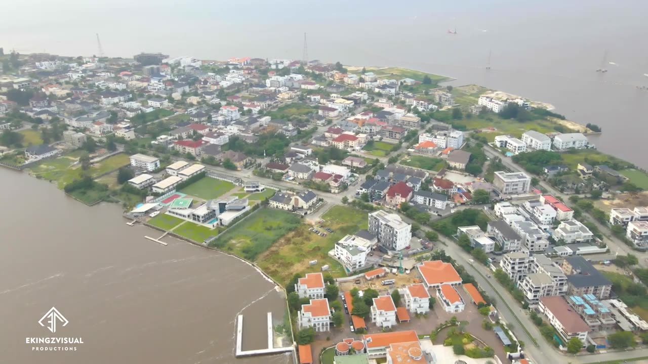 Drone view of Banana Island, Lagos, Nigeria