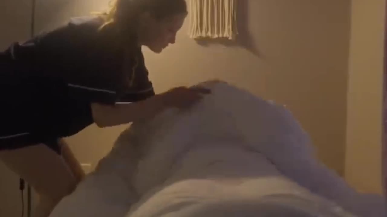 She wanted to keep my feet warm.