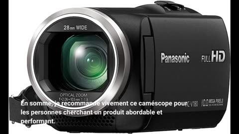 Panasonic HC-V180EG-K Full HD Camcorder (1/5, 8 Zoll Sensor, Full HD, 50x optischer Zoom, 28 mm