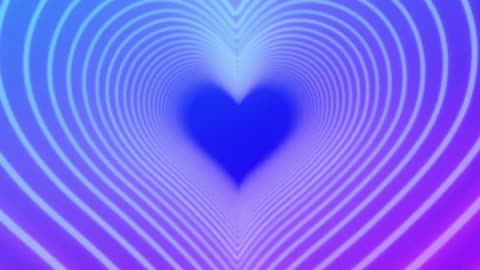 729. Neon heart Tunnel💜Purple Heart Background Neon Heart animation