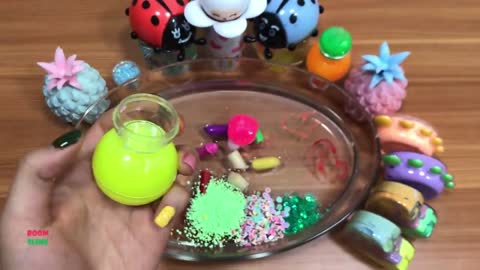 MIXING RANDOM THINGS INTO CLEAR SLIME __ RELAXING SLIME __ WONDERFUL SLIME