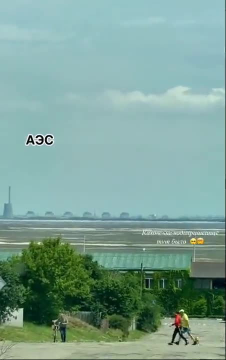 View of the nuclear power plant in Enerhodar