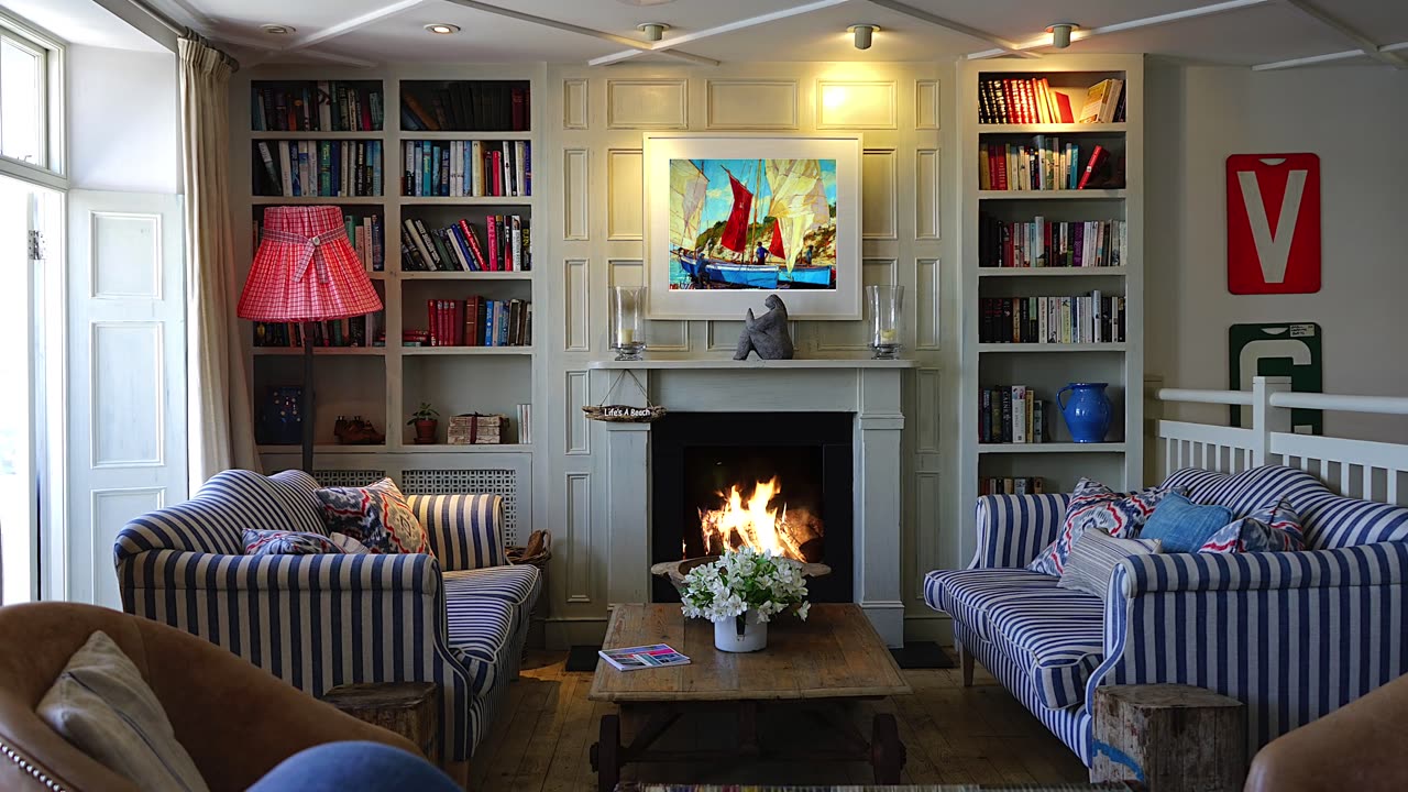 A Fireplace in a living Room