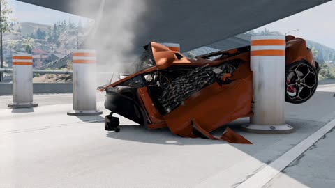 Beamng drive Lamborghini crash test