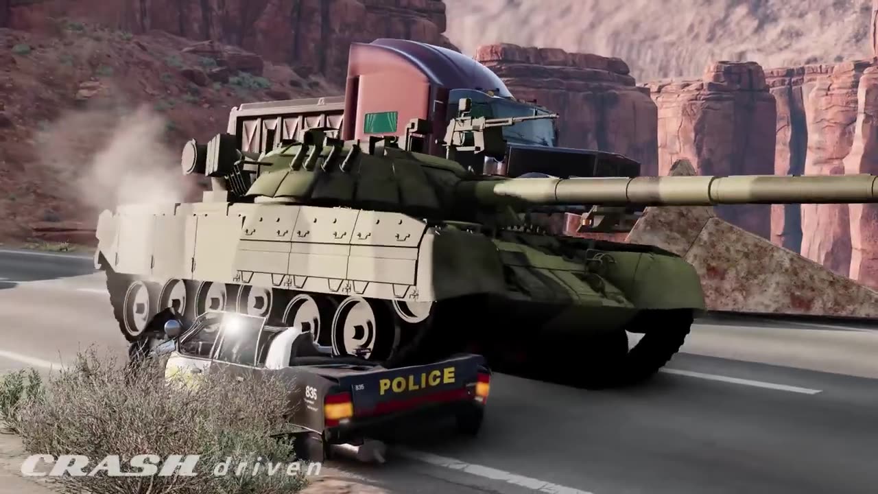 Dummy's Bad Day Tank 😱 #1 - BeamNG Drive Crashes