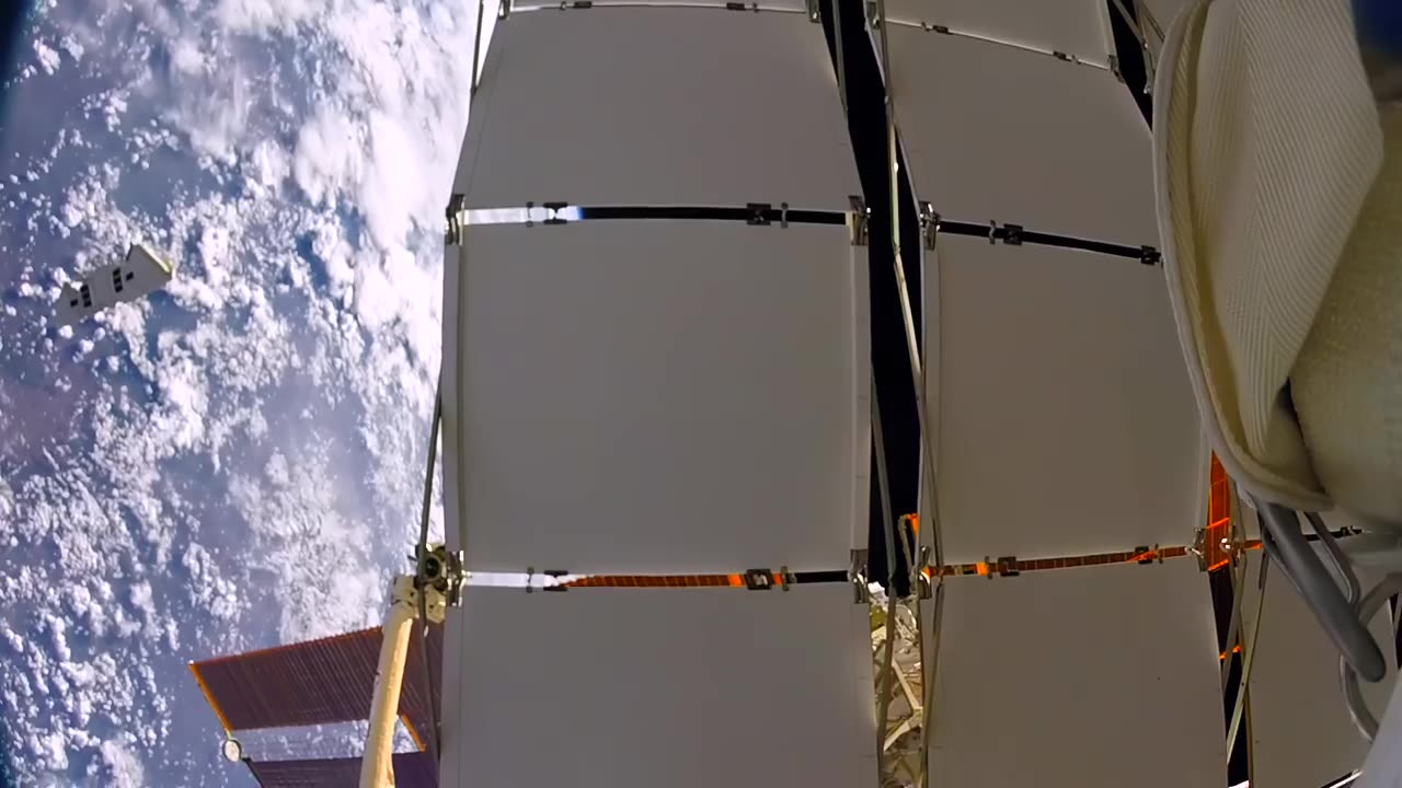 Astronauts accidentally lose a shield in space (GoPro 8K)