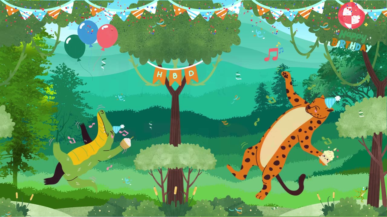 Happy Birthday Song Safari Theme! Perfect for Safari Theme Party! Birthday Boy and Girl Party!