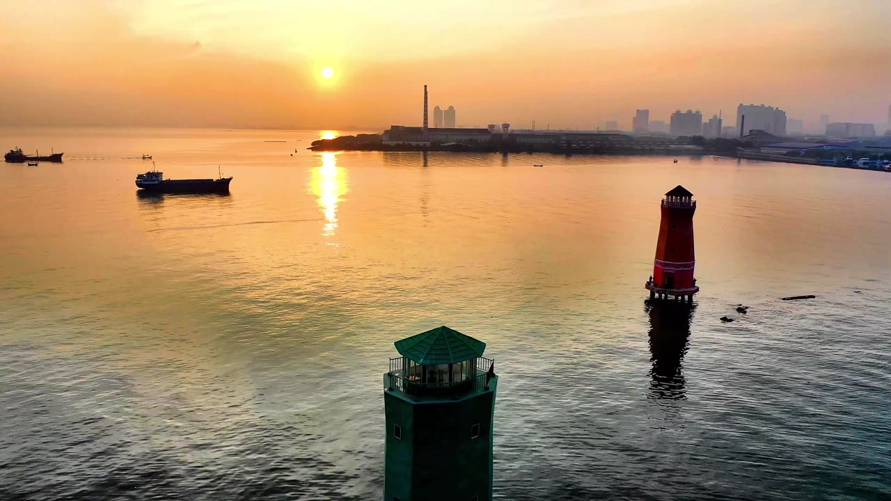 Pleasant sea cruise at sunrise in natural beauty