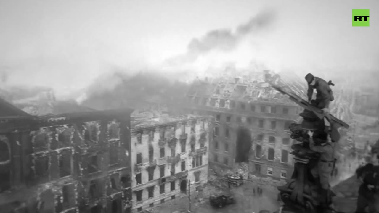 ‘Raising a Flag Over the Reichstag’, shot in 1945,