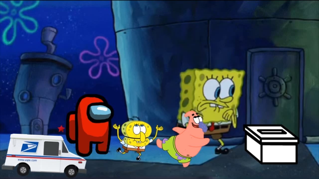 SpongeBob And Patrick Are Pretending To Be Imposters While Everyone Votes For Joe Biden 🗳️