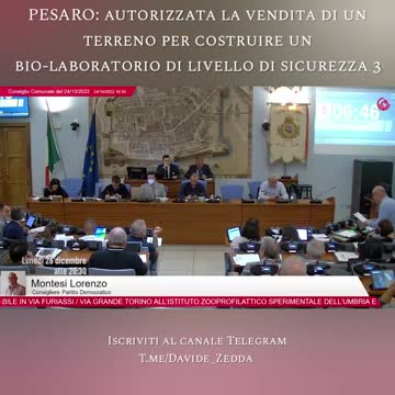 🔴 VIDEO | ⚠️ ☣️⚡️ PESARO: COSTRUZIONE DI UN BIO-LABORATORIO DI LIVELLO DI SICUREZZA 3 ☣️⚡️⚠️