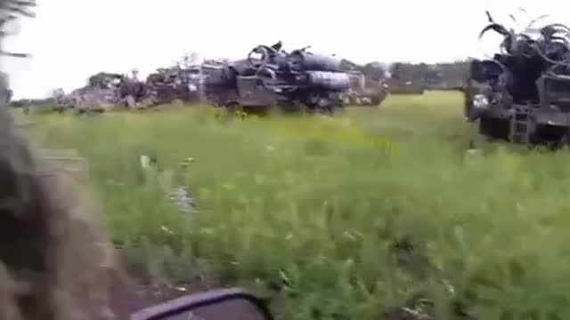Graveyard of an entire division of destroyed khokhol s300