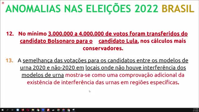 Demonstrando a fraude nas eleições no Brasil - Demonstrating fraud in the 2022 in Brazilian presidential elections