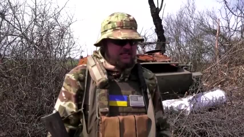 Ukrainian military shows abandoned Russian 'base'