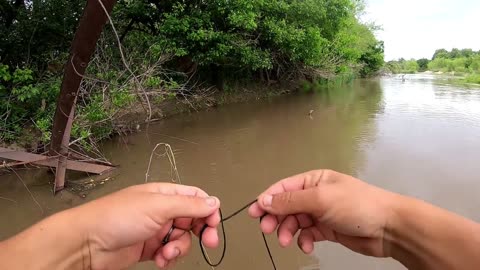 "Primitive River Adventure: Limb Line Fishing Extravaganza! 🎣🔥 (Catch Clean Cook)"