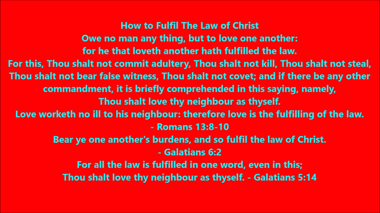 Godliness | How to Fulfil The Law of Christ - RGW Teaching