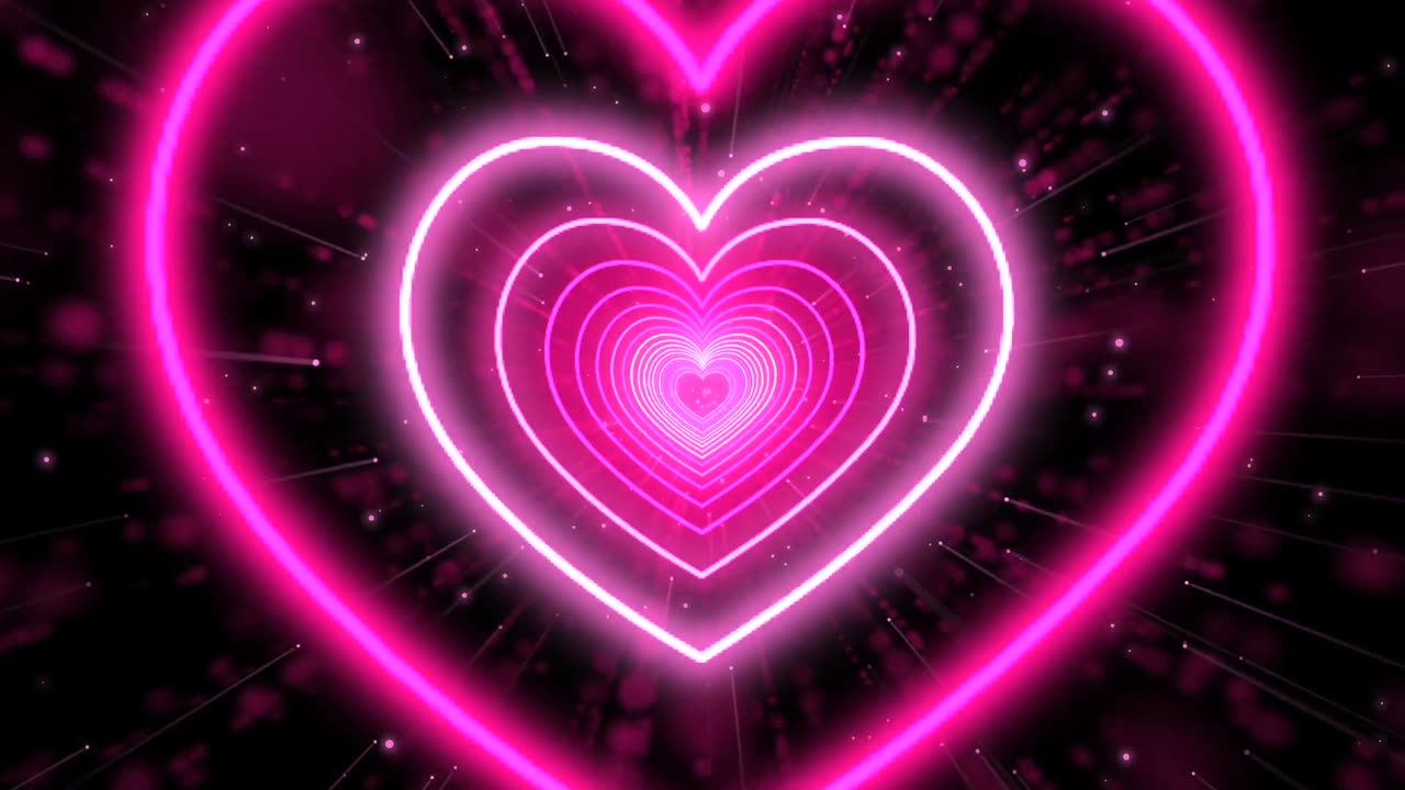 198. Background Videođź’–Heart Background Neon Heart Heart