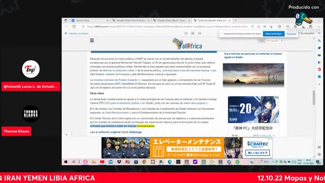 Actualidad Bélica 12.10.22 UCRANIA: Putin bombardea Kiev - Sabotean oleducto en Polonia