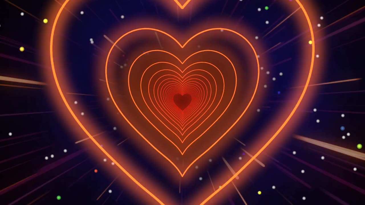 297. Bg Animation🧡orange Heart 😘