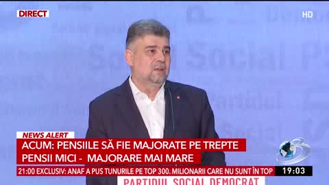 Marcel Ciolacu: Pensiile să fie majorate pe trepte. Pensiile mici, majorare mare