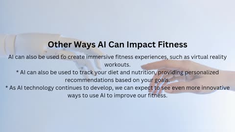 How A.I can revolutionise your journey to a fit you!