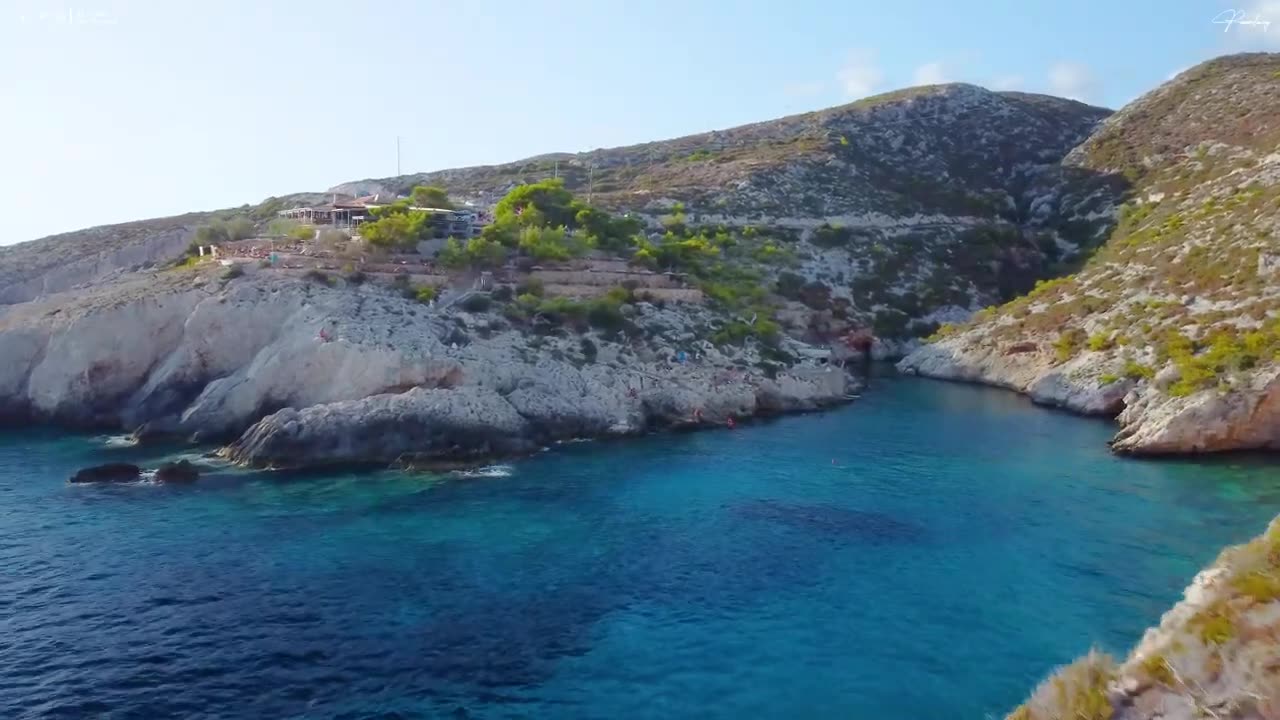 Flying over greece