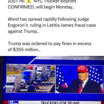 NYC made a critical mistake, thank you truckers for standing with President Trump 🇺🇸
