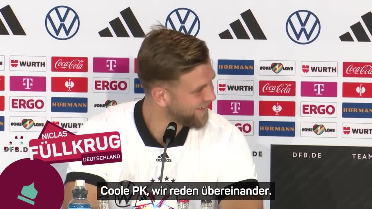 Bizeps-Flex und Sprüche-Feuerwerk_ Thomas Müller und Niclas Füllkrug liefern PK-Show ab