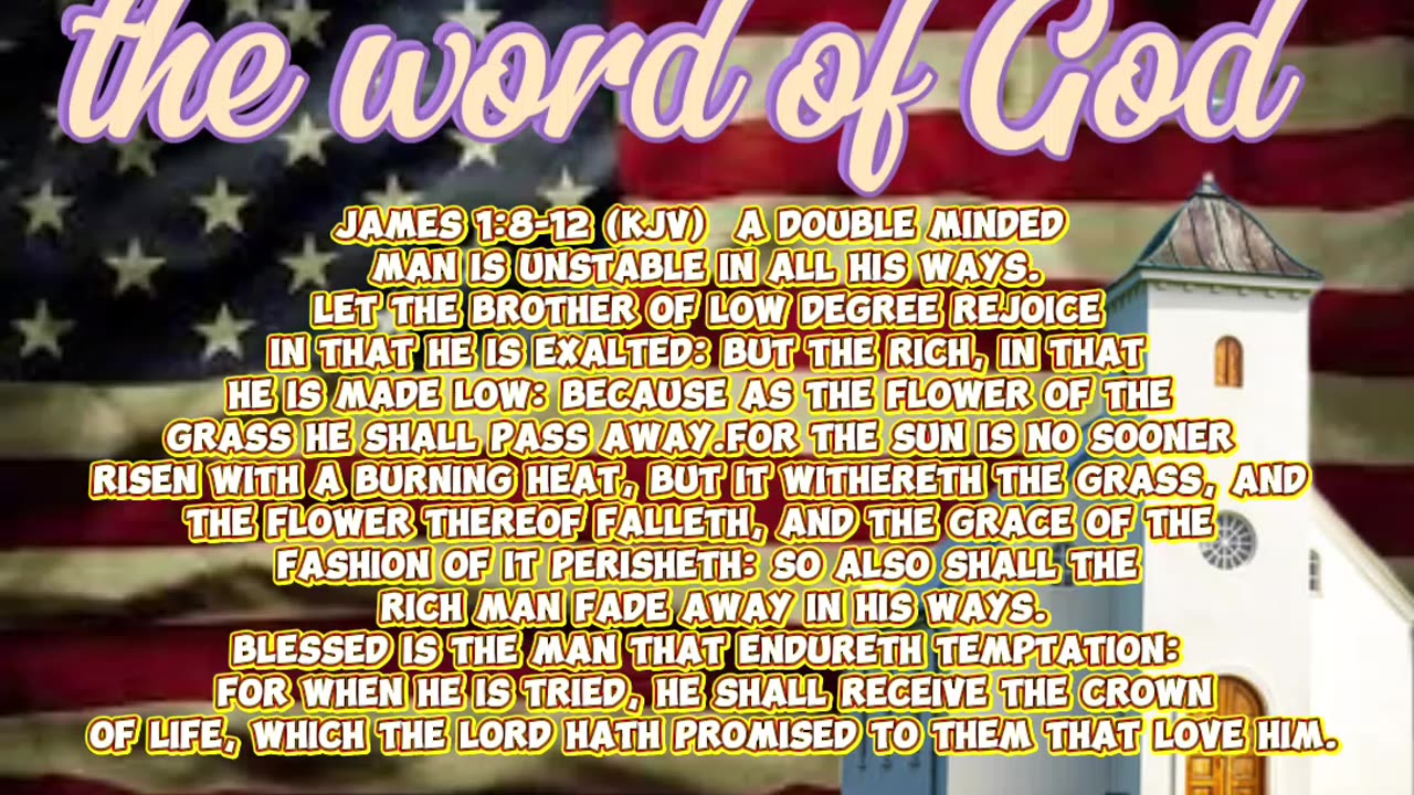 Today's word of God, a double minded man is unstable in all his ways
