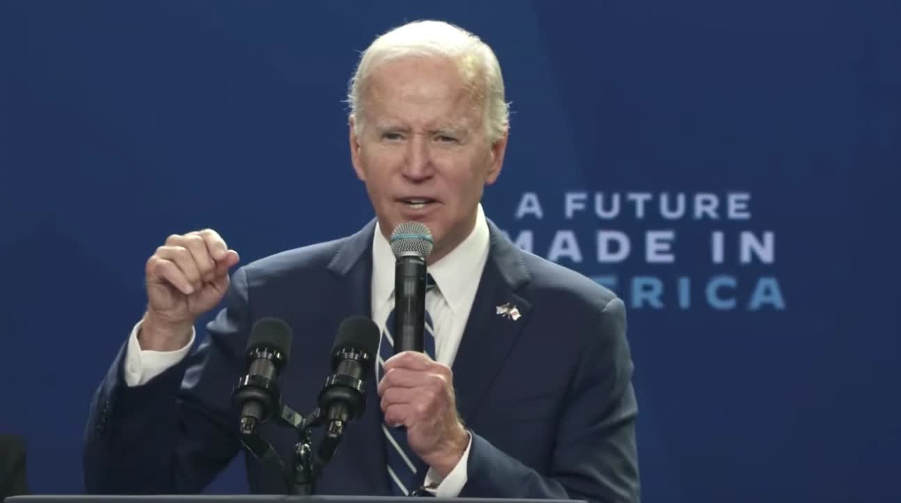 Biden: "Because of the actions we've taken, gas prices are declining."