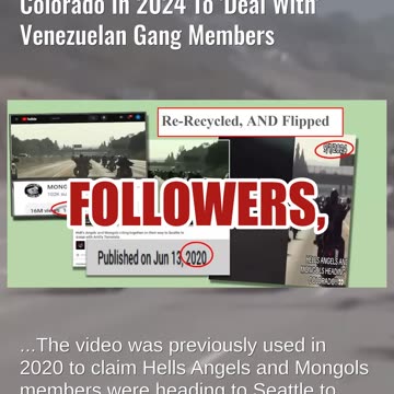Fact Check: Video Does NOT Show Mongols, Hells Angels Heading To Colorado For 'Venezuelan Gang'