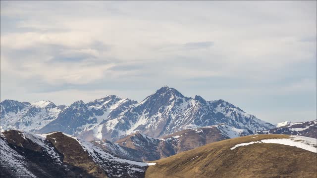 timelapse sequence of bagneres de luchon france peyragudes from bagneres de luchon