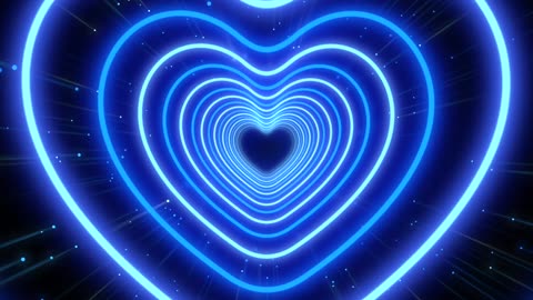 386. Animated Video💙Blue Heart Background Heart