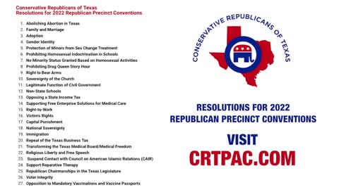 CRTPAC - Resolutions for 2022 Republican Precinct Conventions