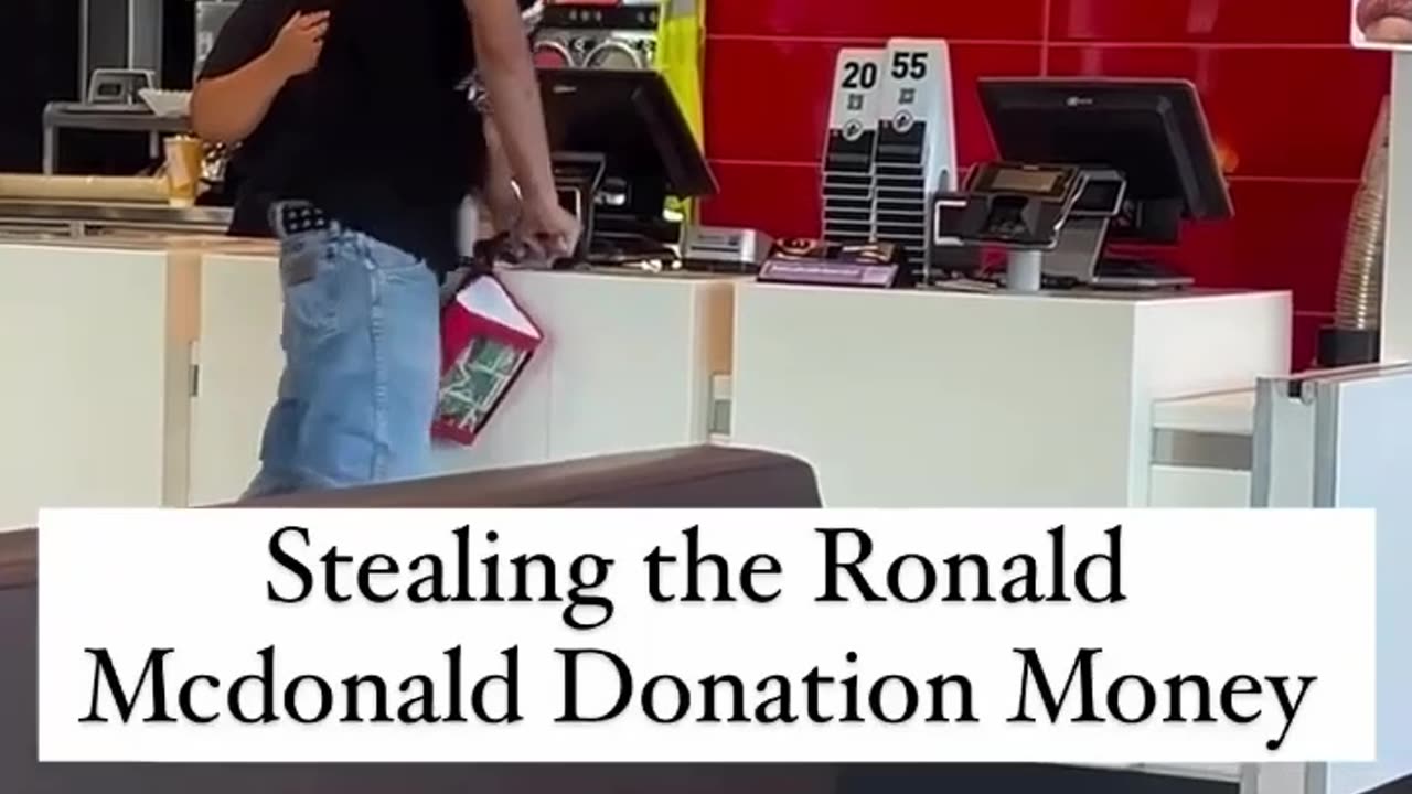 Video footage captured the moment someone stole the Ronald