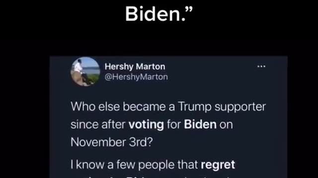 "I regret voting for Biden"