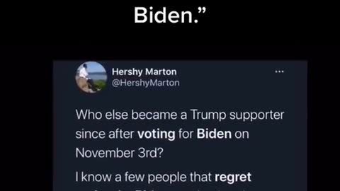 "I regret voting for Biden"