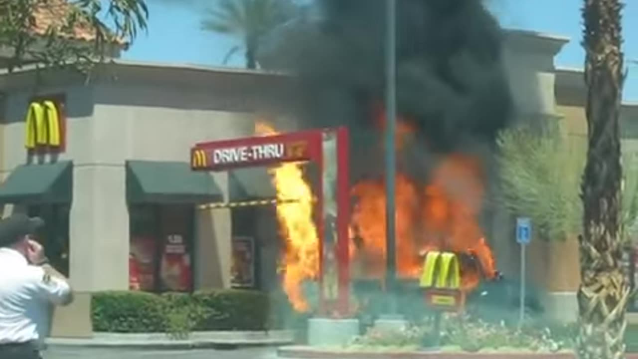 Vehicle Fire and Explosion at McDonalds drive-in