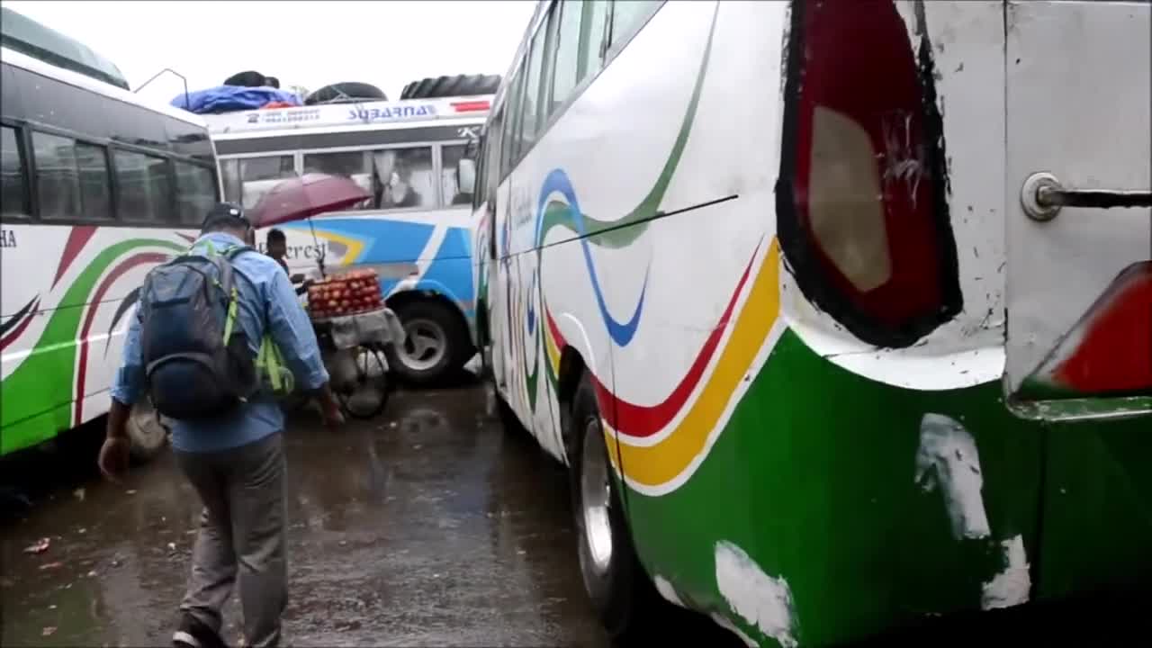 Wild Bus Ride Kathmandu Ratna Park to Jiri Nepal