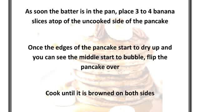 Banana Pancakes Recipe